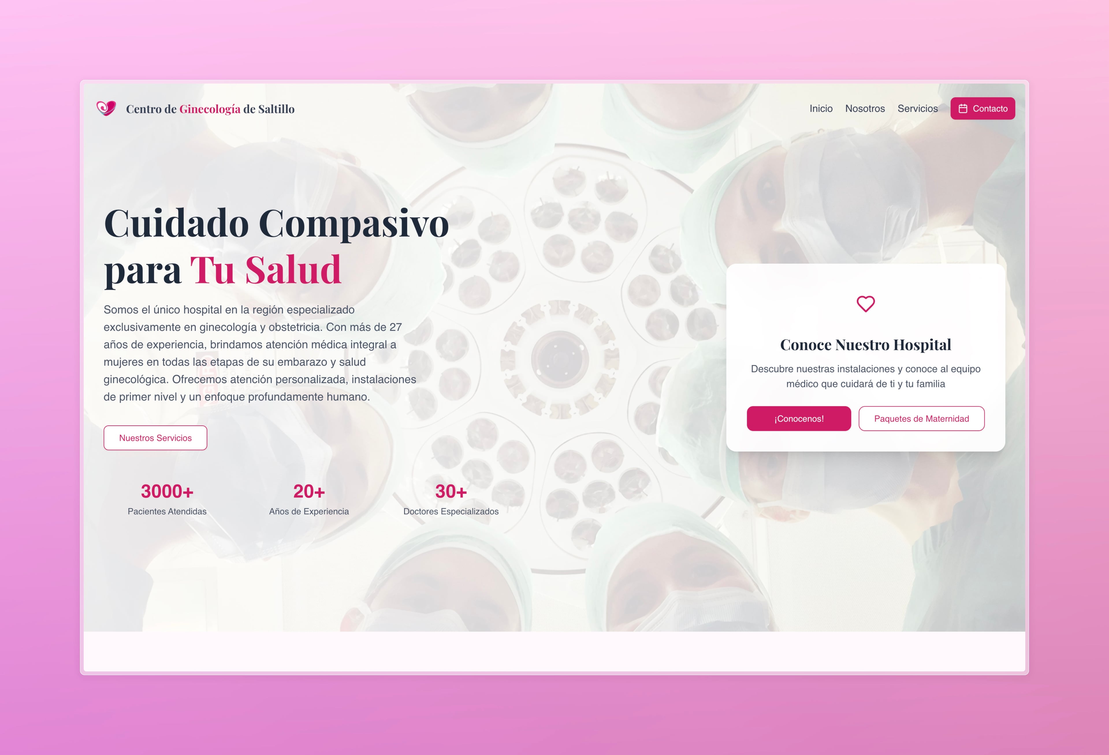 Screenshot of the Centro de Ginecología Saltillo project